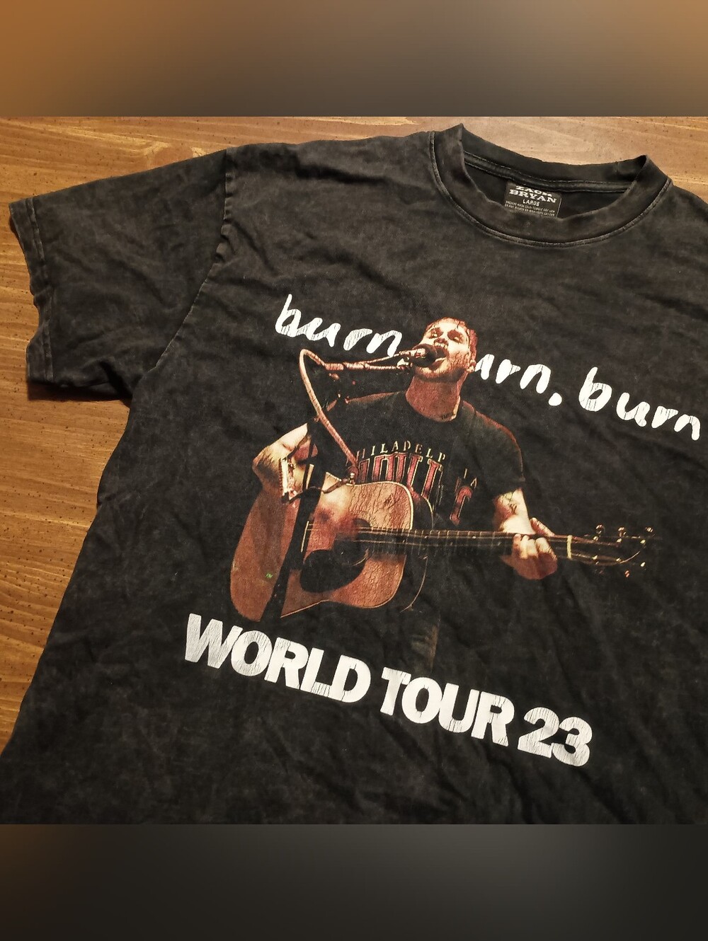 ZACH BRYAN CONCERT T-SHIRT - Large // Country Music Burn Tour 2023 Band Tee Shir